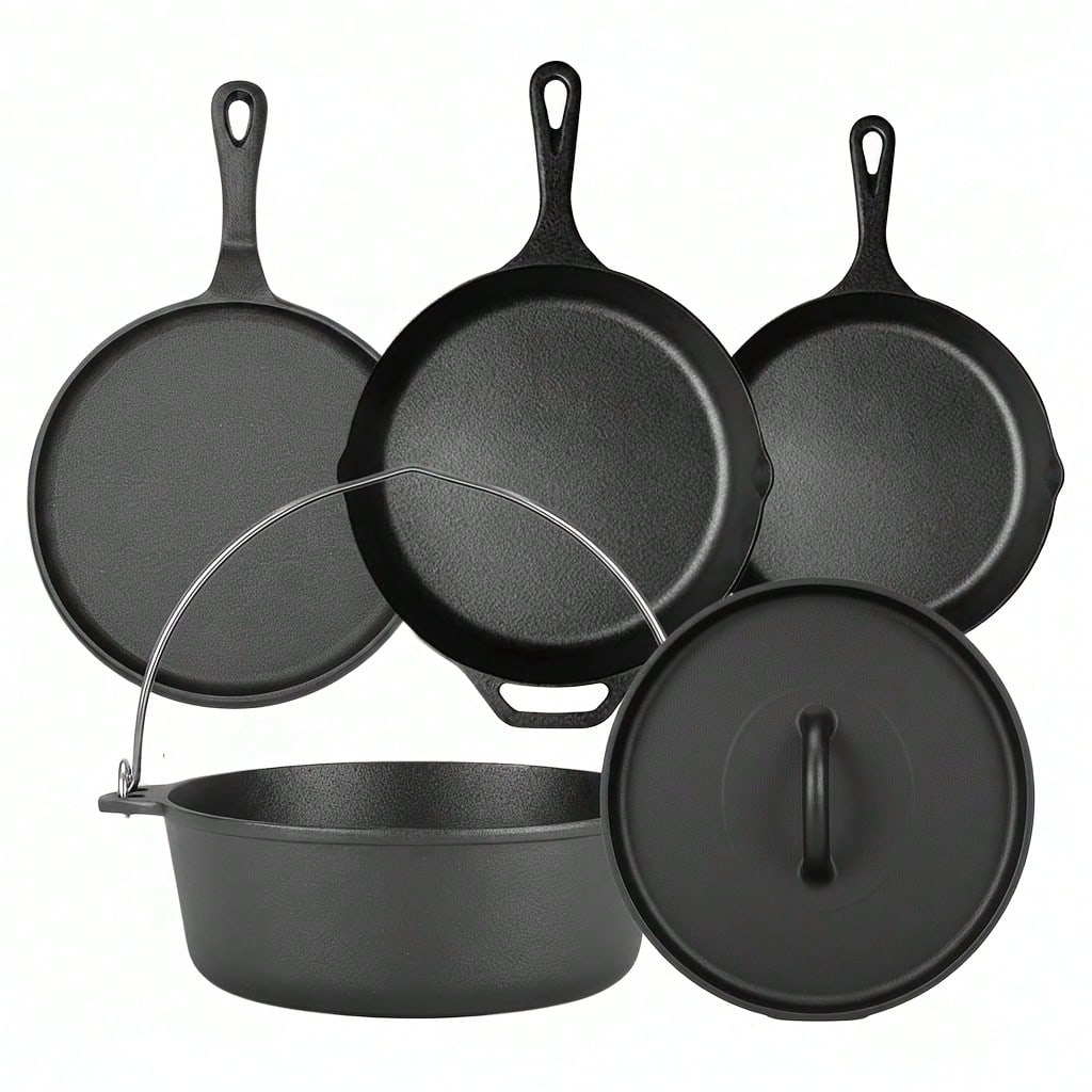 Camp Dutch Oven Cast - Conjunto de Panelas e Frigideiras de
