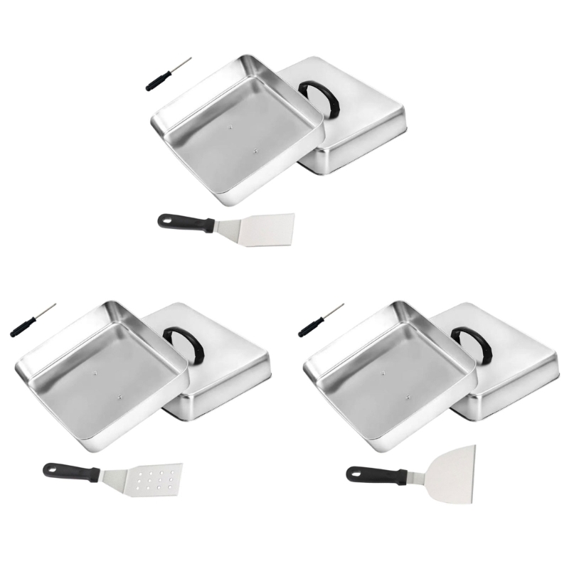Camping Cooking Flat Top - Tampa quadrada XX9B com alça para