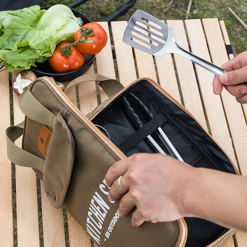 Conjunto de Utensílios de Cozi - Camping Cooking Organizer avaliação e preço