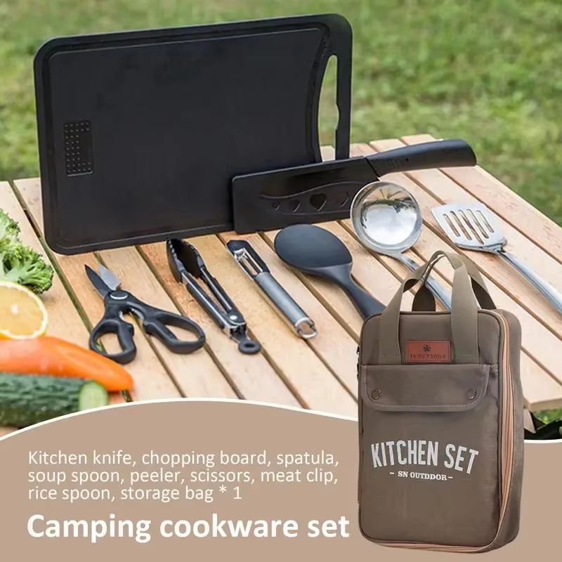 Conjunto de Utensílios de Cozi - Camping Cooking Organizer avaliação e preço