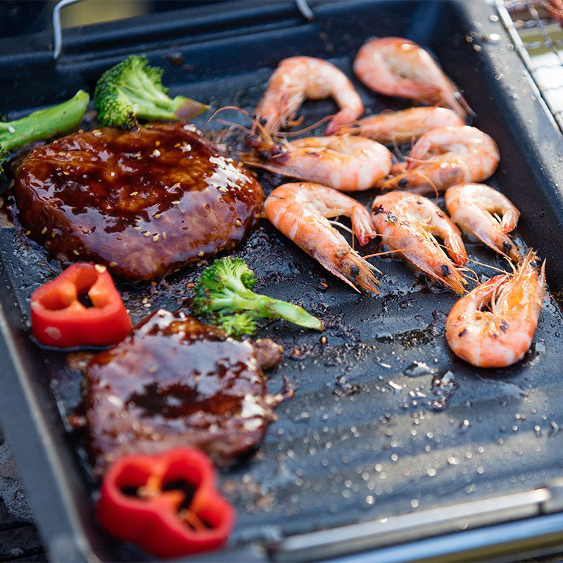 Panela de Grelhar Quadrada Gro - Camping Hiking Cooking avaliação e preço
