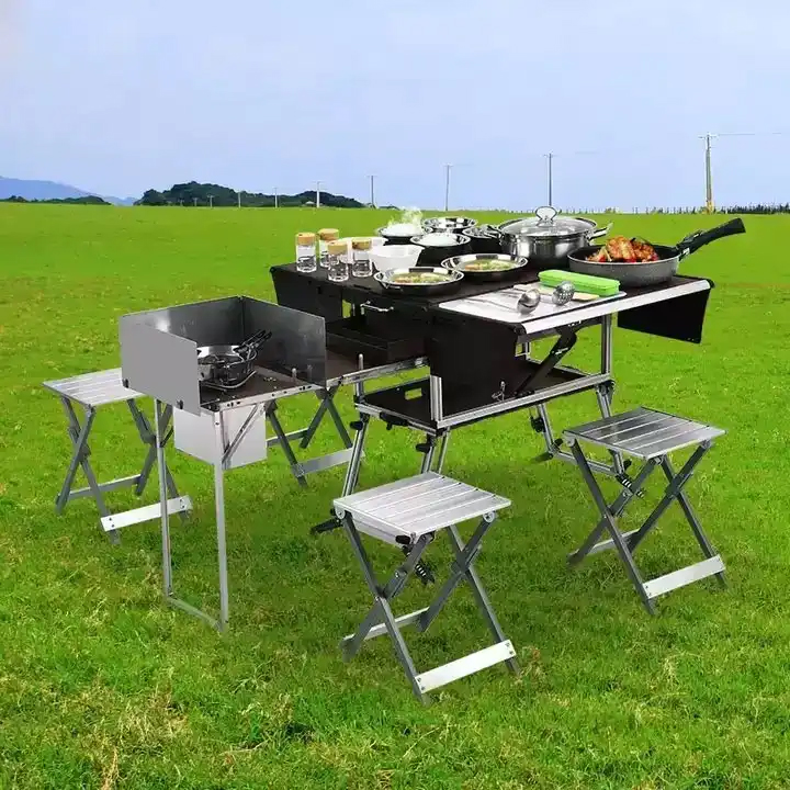 Portátil ao ar livre dobrável  - Camping Cooking Dining Set avaliação e preço